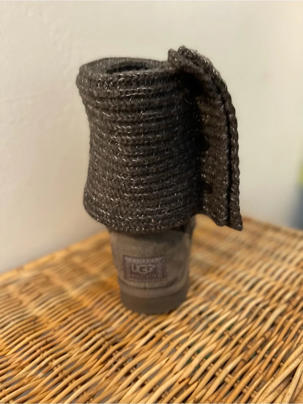 UGG Charcoal Knit Boots